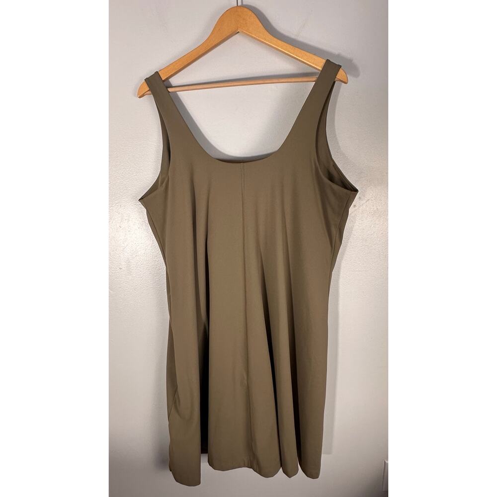 PowerSoft Square Neck Athletic Skort Dress OliveGreen XXLT AthleisureSporty Chic - Picture 3 of 10